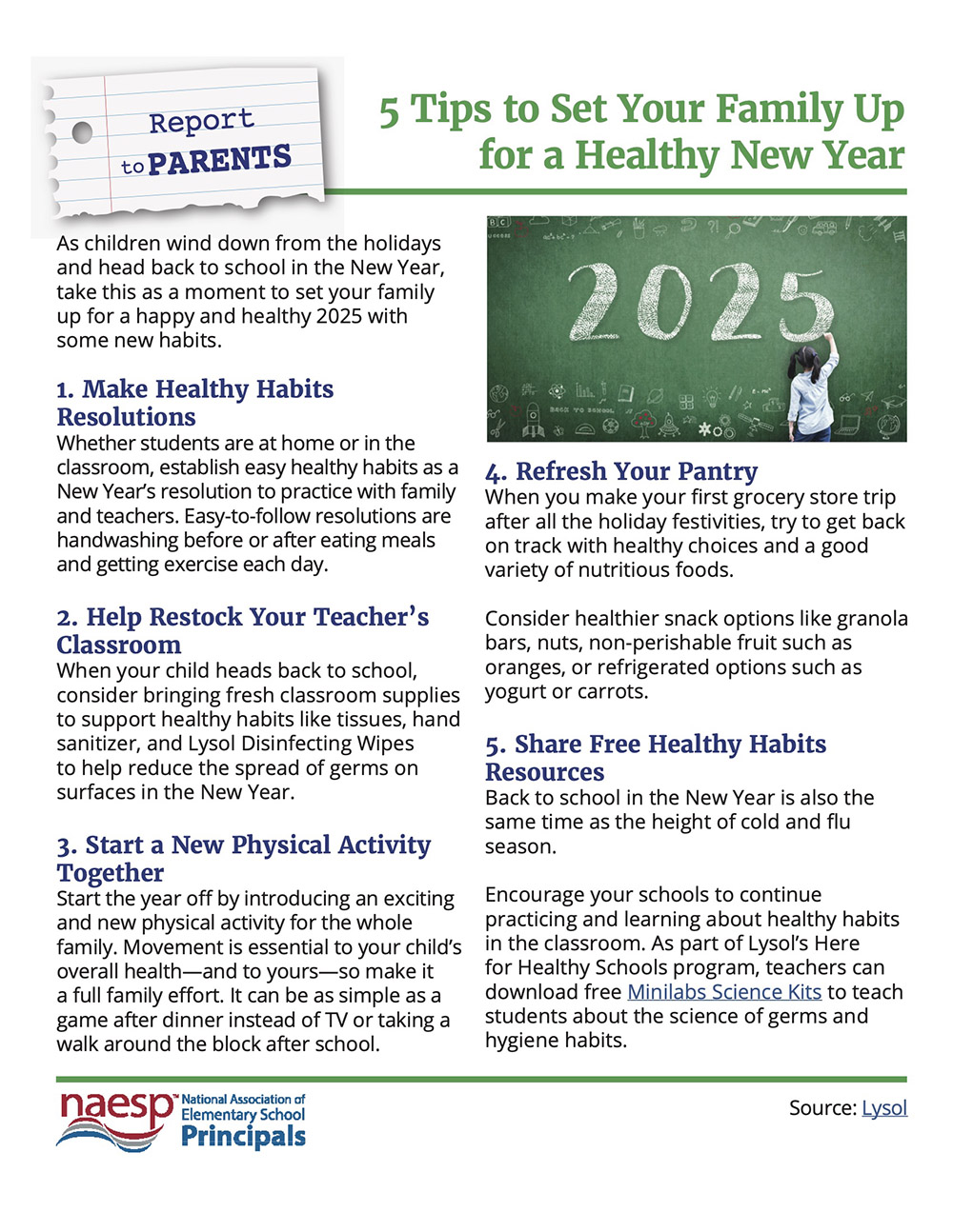 Five Tips to Set Your Family Up for a Healthy New Year